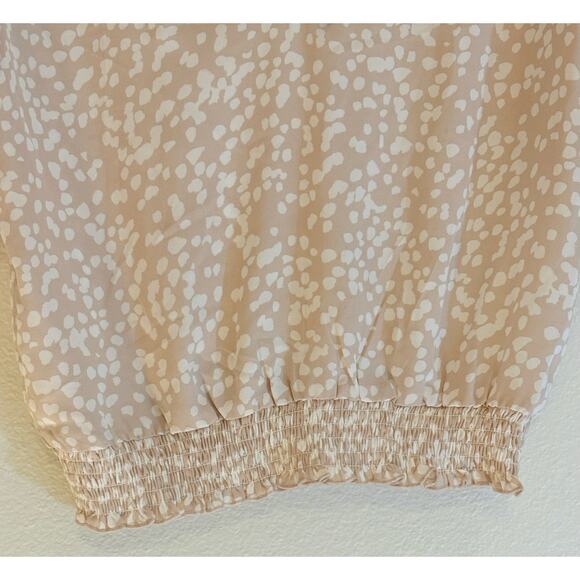 NINE BRITTON Top Blouse Taupe Batwing V-Neck Loose Fall Cottage Flirty | MEDIUM - Picture 5 of 5